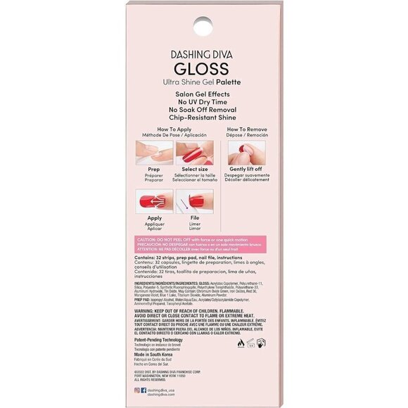 DASHING DIVA GLOSS Ultra Shine Gel Palette 32 Gel Nail Strips GS197 Ivy Opal - Picture 4 of 5